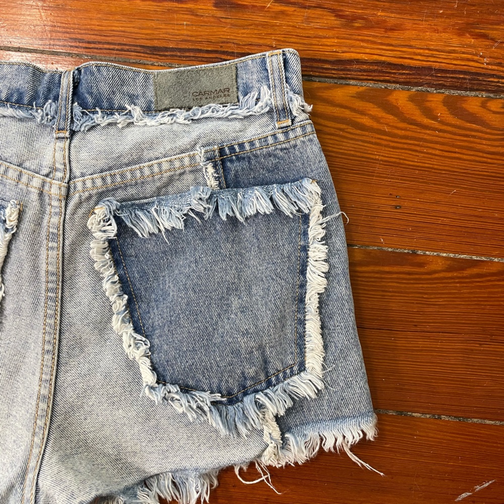 Carmar Patchwork & Chain Button Fly 2 Tone Denim … - image 4